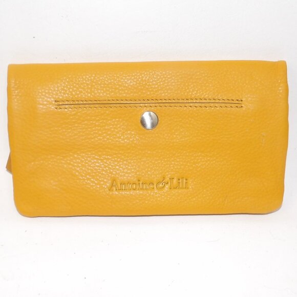 Antoine &‎ Lili Yellow Leather Clutch Wallet - Picture 1 of 4